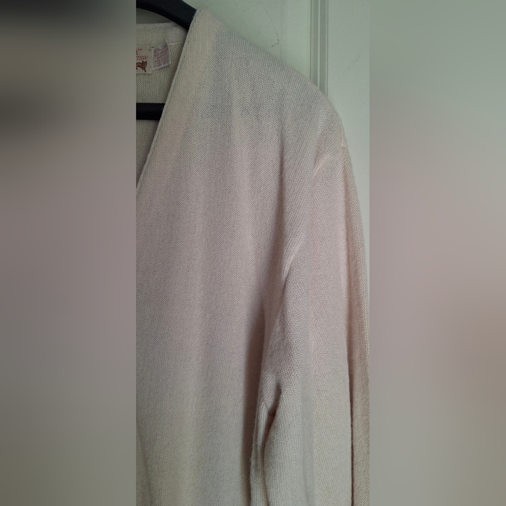 The Fox CollectionKint Cream Button-Up Cardigan knit cardigan XL(46)orlon Acrili - Picture 6 of 10